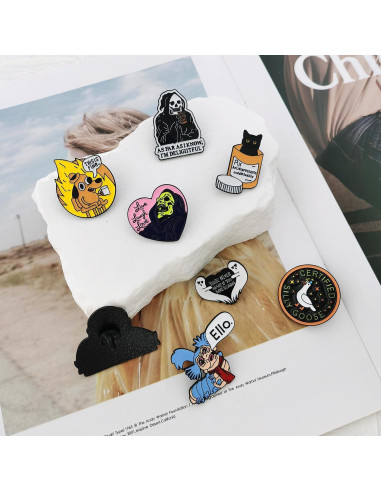 Pines de Esmalte Divertidos FR - Set de 5 Accesorios Creativos