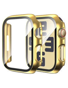 Paquete de 2 fundas DNNBAO para Apple Watch SE 40mm dorado