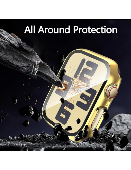 Paquete de 2 fundas DNNBAO para Apple Watch SE 40mm dorado