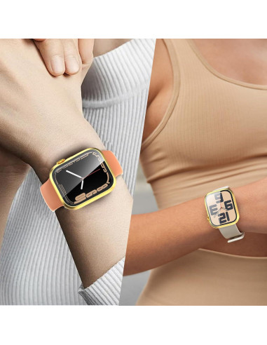 Paquete de 2 fundas DNNBAO para Apple Watch SE 40mm dorado