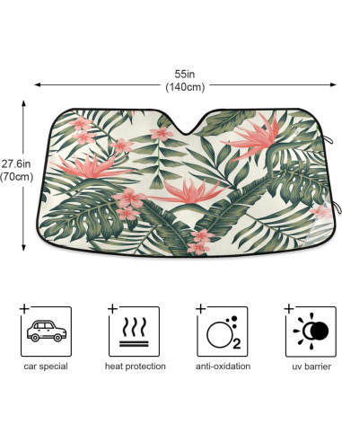 Protector Solar Plegable para Parabrisas Angelabao 139.7x70.1cm