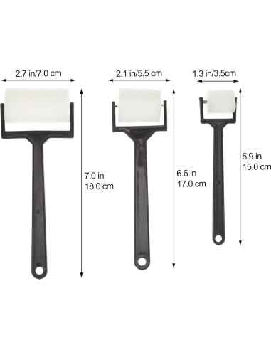 Rodillo de pintura de espuma jojofuny - 15 piezas, 3 tamaños