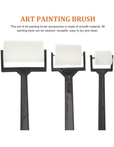 Rodillo de pintura de espuma jojofuny - 15 piezas, 3 tamaños