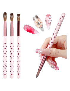 Juego de Pinceles Acrílicos SAVILAND 3PCS Tamaños 8/10/14