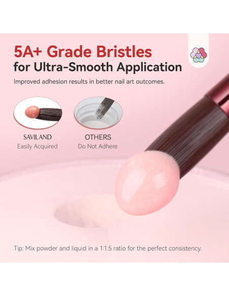 Juego de Pinceles Acrílicos SAVILAND 3PCS Tamaños 8/10/14