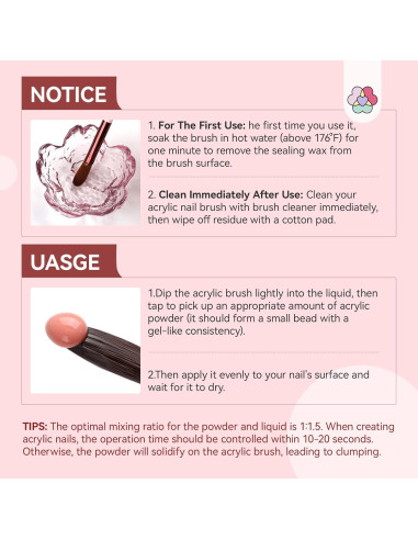 Juego de Pinceles Acrílicos SAVILAND 3PCS Tamaños 8/10/14