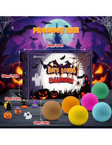 Set de 6 Bombas de Baño Halloween con Juguetes Sorpresa