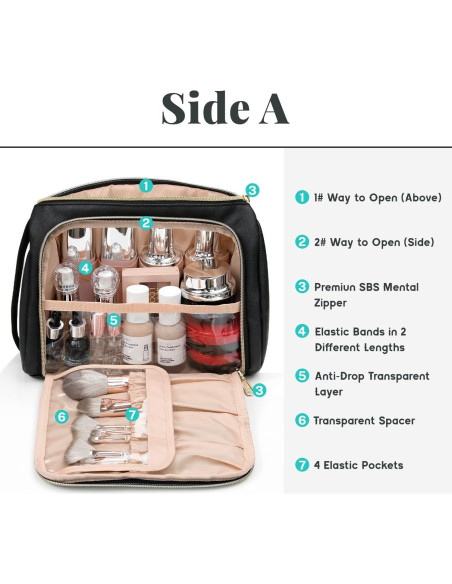 Bolsa de Maquillaje CUBETASTIC Grande Impermeable 26.9x19.1 cm