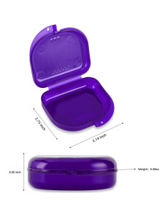 Estuche para Protector Bucal Annhua con Ventilación Púrpura 2