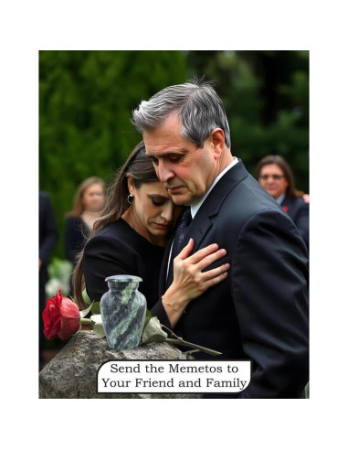 Urna Conmemorativa Mini de Metal Verde Enrollado - 3 Pulgadas Cúbicas