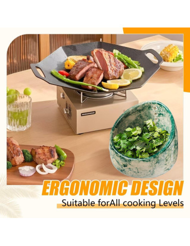 Juego de Tazones Deshojadores de Hierbas LILVEYUme - Cerámica Verde