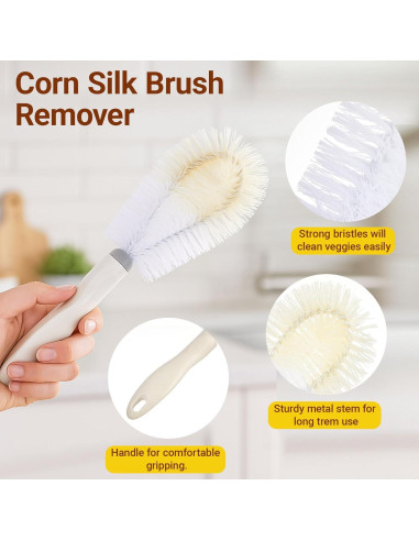 Pelador de Maíz Nuogo 2 en 1 con Cepillo de Acero Inoxidable