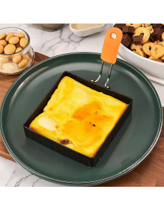 Anillos de Huevo Cuadrados 4" Acero Inoxidable kfzhenqi 2