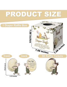 Caja de Rifa de Pañales Winnie the Pooh 51 Piezas 2