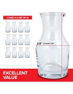 Juego de 12 Mini Decantadores de Vino Stock Your Home 180 ml 2