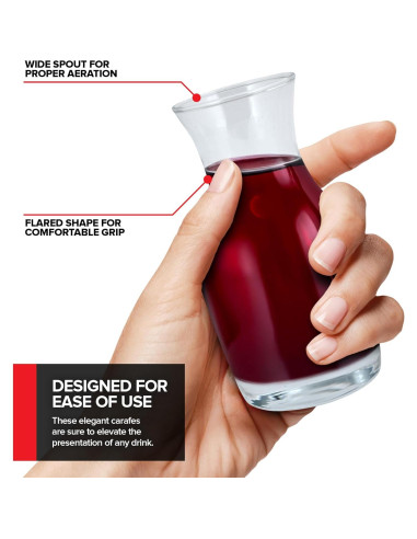 Juego de 12 Mini Decantadores de Vino Stock Your Home 180 ml