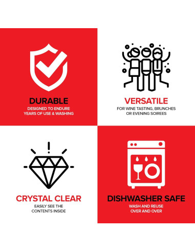 Juego de 12 Mini Decantadores de Vino Stock Your Home 180 ml