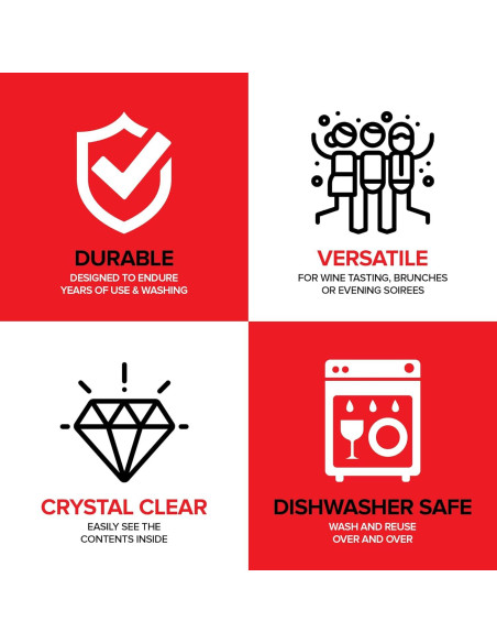 Juego de 12 Mini Decantadores de Vino Stock Your Home 180 ml