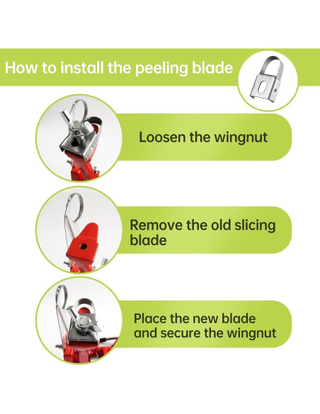 Cuchillas de Repuesto Tigwin para Pelador de Manzanas - 6 Piezas