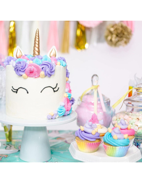 600 Forros de Cupcake Arcoíris Zonon Papel Desechable