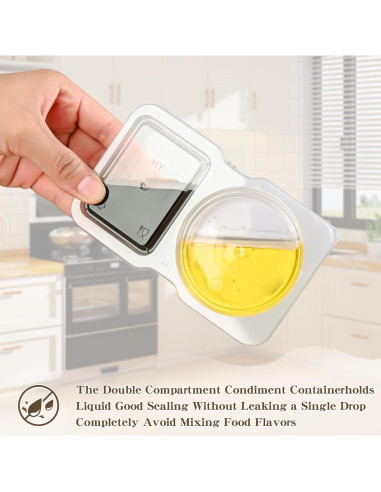 20 Contenedores de Snack Reutilizables Ajoblancon 14x8.5cm