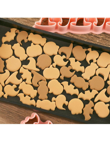 6 Cortadores de Galletas Halloween Ylnurac - Calabaza, Fantasma, Murciélago