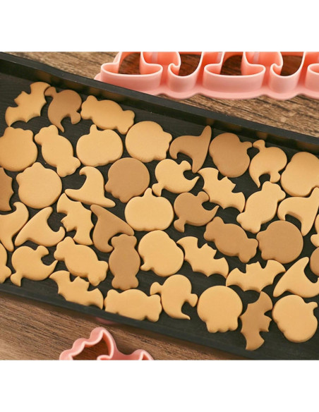 6 Cortadores de Galletas Halloween Ylnurac - Calabaza, Fantasma, Murciélago