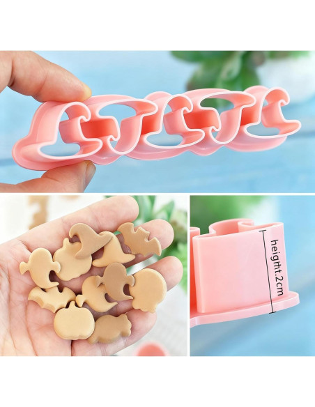 6 Cortadores de Galletas Halloween Ylnurac - Calabaza, Fantasma, Murciélago