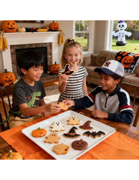 6 Cortadores de Galletas Halloween Ylnurac - Calabaza, Fantasma, Murciélago