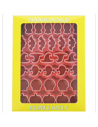 6 Cortadores de Galletas Halloween Ylnurac - Calabaza, Fantasma, Murciélago