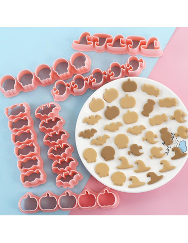 6 Cortadores de Galletas Halloween Ylnurac - Calabaza, Fantasma, Murciélago