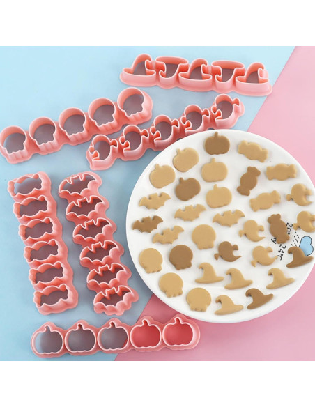 6 Cortadores de Galletas Halloween Ylnurac - Calabaza, Fantasma, Murciélago