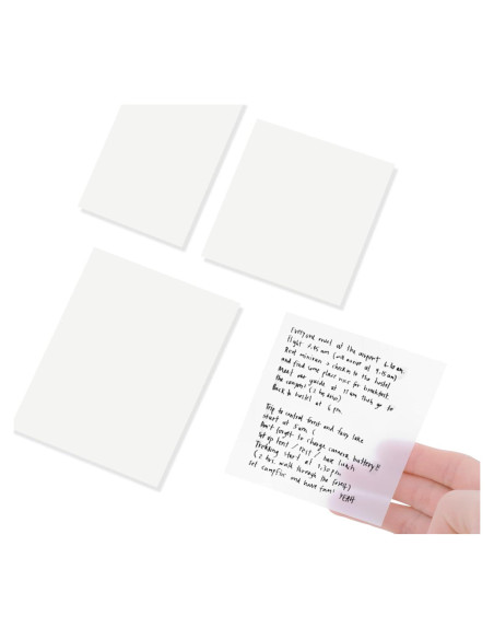 Set de 150 Notas Adhesivas Transparentes Abeillo - 3 Tamaños