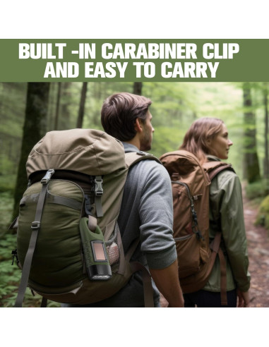 2 Linternas de Manivela Solar LED Leelosp Verde Militar