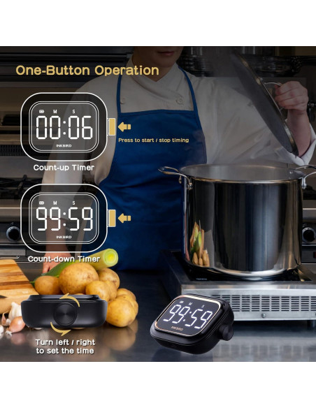 Temporizador Digital Recargable INKBIRD IDT-02 con Alarma