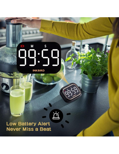 Temporizador Digital Recargable INKBIRD IDT-02 con Alarma
