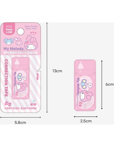 Cinta Correctora Linda MSGlobal - Paquete de 3 Colores