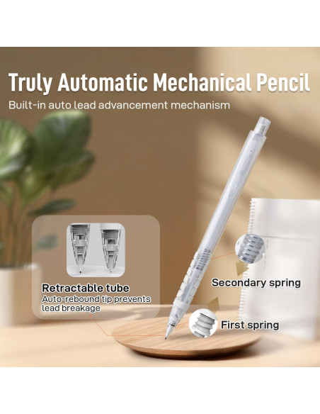 Juego de Lápices Mecánicos Deli, 4 Lápices 0.5mm y 0.7mm