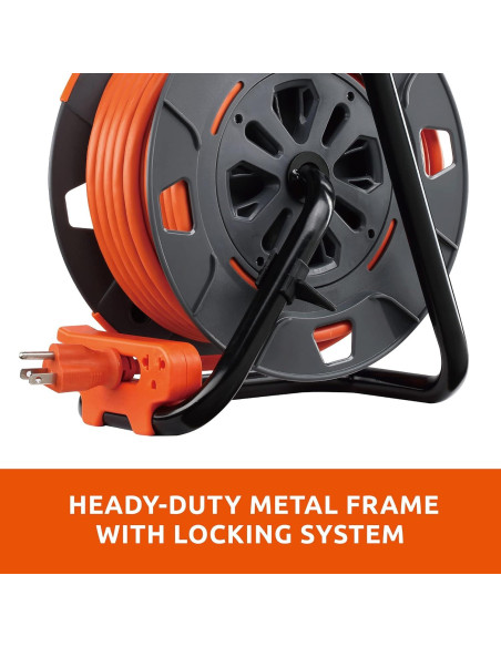 Carrete de Cable de Extensión Link2Home 18.3 m 4 Salidas 120V