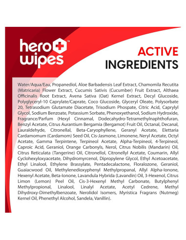 Toallitas Húmedas Hero para el Cuerpo 120ct 25.4x22.9cm