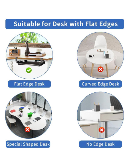 Soporte para Laptop Bajo Escritorio LUKETURE Ajustable 10kg