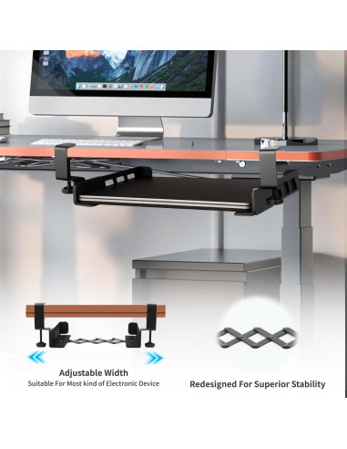 Soporte para Laptop Bajo Escritorio LUKETURE Ajustable 10kg