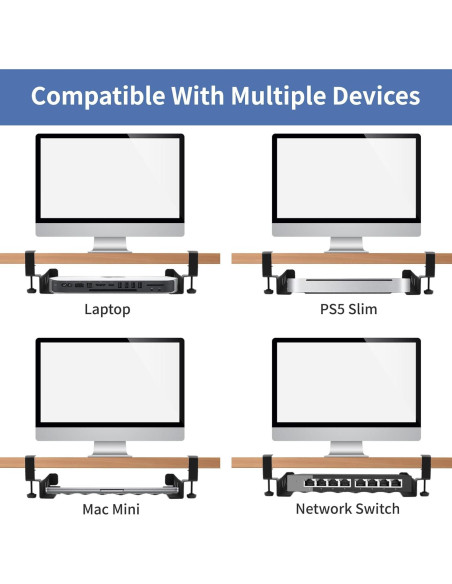 Soporte para Laptop Bajo Escritorio LUKETURE Ajustable 10kg