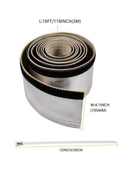 Manga de Protección Térmica Aluminizada Flooobuys 3M