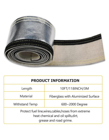 Manga de Protección Térmica Aluminizada Flooobuys 3M