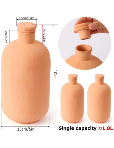 2 Globos de Riego Automático Lovely Ran 1.8L Cerámica Roja