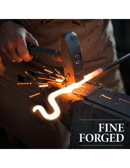 Gancho para Plantas KOOKASHOP 20.32 cm Metal Negro 2 Piezas