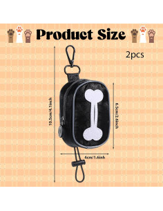 Dispensador de bolsa de excremento de perro Josojoou 2 piezas 2