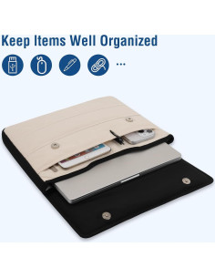 Funda Acolchada para Laptop MOSISO 13-14" Negro y Arena 2