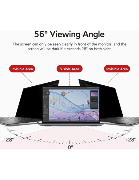 Filtro de Privacidad BERSEM 15.6" Anti Reflejo y UV
